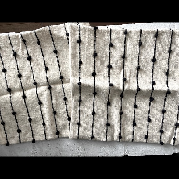 Other - Handmade modern boho throw pillow covers Set of 2 Black and White (covers only)